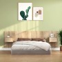 Sonoma oak plywood headboard with side tables by vidaXL, Headboards and footboards - Ref: Foro24-3115702, Price: 153,28 €, Di...