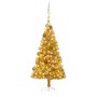 Árbol de Navidad preiluminado con luces y bolas dorado 150 cm de vidaXL, Arboles de navidad - Ref: Foro24-3077604, Precio: 69...