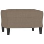 Reposapiés de tela gris taupe 60x50x41 cm de vidaXL, Otomanas - Ref: Foro24-349286, Precio: 61,31 €, Descuento: %