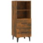 Aparador madera contrachapada roble ahumado 34,5x34x90 cm de vidaXL, Aparadores - Ref: Foro24-817417, Precio: 52,53 €, Descue...