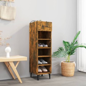 Smoked oak plywood shoe cabinet 30x35x105 cm by vidaXL, Shoe racks and shoe organizers - Ref: Foro24-817564, Price: 40,27 €, ...