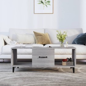 Sonoma gray plywood coffee table 102x50x40 cm by vidaXL, Coffee table - Ref: Foro24-817529, Price: 53,01 €, Discount: %