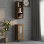 Engineered wood brown oak wall cabinet 34.5x32.5x90 cm by vidaXL, Shelves and shelves - Ref: Foro24-817458, Price: 37,76 €, D...