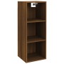 Engineered wood brown oak wall cabinet 34.5x32.5x90 cm by vidaXL, Shelves and shelves - Ref: Foro24-817458, Price: 37,76 €, D...