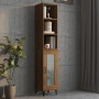 Engineered wood brown oak wall cabinet 34.5x32.5x90 cm by vidaXL, Shelves and shelves - Ref: Foro24-817458, Price: 37,76 €, D...