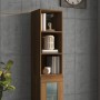 Engineered wood brown oak wall cabinet 34.5x32.5x90 cm by vidaXL, Shelves and shelves - Ref: Foro24-817458, Price: 37,76 €, D...