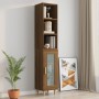 Engineered wood brown oak wall cabinet 34.5x32.5x90 cm by vidaXL, Shelves and shelves - Ref: Foro24-817458, Price: 37,76 €, D...