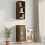 Engineered wood brown oak wall cabinet 34.5x32.5x90 cm by vidaXL, Shelves and shelves - Ref: Foro24-817458, Price: 37,76 €, D...