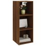 Engineered wood brown oak wall cabinet 34.5x32.5x90 cm by vidaXL, Shelves and shelves - Ref: Foro24-817458, Price: 37,76 €, D...