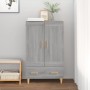 Aparador alto de madera contrachapada gris Sonoma 70x31x115 cm de vidaXL, Aparadores - Ref: Foro24-817484, Precio: 76,24 €, D...