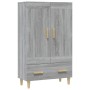 Aparador alto de madera contrachapada gris Sonoma 70x31x115 cm de vidaXL, Aparadores - Ref: Foro24-817484, Precio: 76,24 €, D...