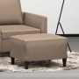 Synthetic leather footrest in cappuccino color, measuring 60x50x41 cm. by vidaXL, Ottomans - Ref: Foro24-349292, Price: 62,52...