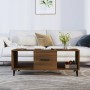 Oak brown plywood coffee table 102x50x40 cm by vidaXL, Coffee table - Ref: Foro24-817530, Price: 64,41 €, Discount: %