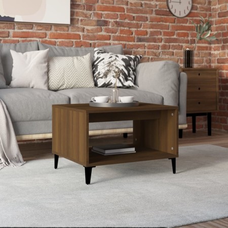 Oak brown plywood coffee table 60x50x40 cm by vidaXL, Coffee table - Ref: Foro24-817524, Price: 36,09 €, Discount: %