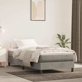 Light gray velvet pocket spring mattress 90x190x20 cm by vidaXL, Mattresses - Ref: Foro24-347708, Price: 127,99 €, Discount: %