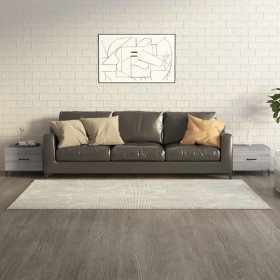 Coffee tables with metal legs 2 units gray Sonoma 50x50x40 cm by vidaXL, Coffee table - Ref: Foro24-817540, Price: 64,99 €, D...