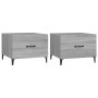 Coffee tables with metal legs 2 units gray Sonoma 50x50x40 cm by vidaXL, Coffee table - Ref: Foro24-817540, Price: 63,92 €, D...