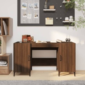 Plywood oak brown wooden desk 140x50x75 cm by vidaXL, Desks - Ref: Foro24-817554, Price: 102,41 €, Discount: %