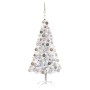 Beleuchteter Weihnachtsbaum mit Lichtern und Kugeln silber 120 cm von vidaXL, Weihnachtsbäume - Ref: Foro24-3077608, Preis: 5...