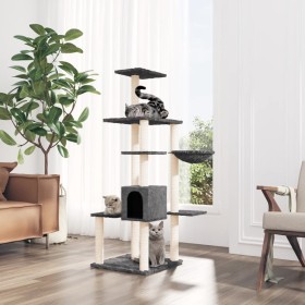 Cat scratching post with dark gray sisal posts 142 cm by vidaXL, Cat furniture - Ref: Foro24-171593, Price: 55,99 €, Discount: %