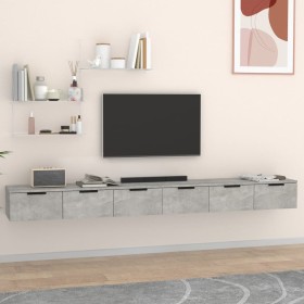 Wall cabinets 2 units concrete gray plywood 102x30x20cm by vidaXL, Shelves and shelves - Ref: Foro24-3115903, Price: 151,75 €...