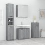 Set de armario de baño 4 pzas madera contrachapada gris sonoma de vidaXL, Muebles de baño - Ref: Foro24-3115890, Precio: 268,...