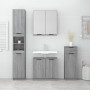 Set de armario de baño 4 pzas madera contrachapada gris sonoma de vidaXL, Muebles de baño - Ref: Foro24-3115890, Precio: 268,...