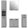 Set de armario de baño 4 pzas madera contrachapada gris sonoma de vidaXL, Muebles de baño - Ref: Foro24-3115890, Precio: 268,...