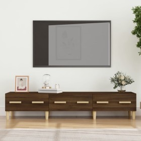 TV stand made of smoked oak plywood, 150x34.5x30 cm by vidaXL, TV Furniture - Ref: Foro24-817509, Price: 87,99 €, Discount: %