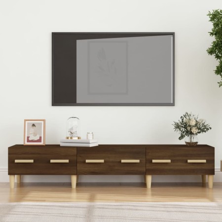 TV-Ständer aus geräuchertem Eichensperrholz 150x34,5x30 cm von vidaXL, TV-Möbel - Ref: Foro24-817509, Preis: 86,94 €, Rabatt: %