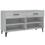 Mueble zapatero madera contrachapada gris Sonoma 102x35x55 cm de vidaXL, Zapateros y organizadores de calzado - Ref: Foro24-8...