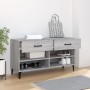 Mueble zapatero madera contrachapada gris Sonoma 102x35x55 cm de vidaXL, Zapateros y organizadores de calzado - Ref: Foro24-8...