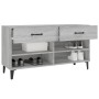 Mueble zapatero madera contrachapada gris Sonoma 102x35x55 cm de vidaXL, Zapateros y organizadores de calzado - Ref: Foro24-8...