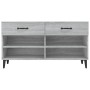 Mueble zapatero madera contrachapada gris Sonoma 102x35x55 cm de vidaXL, Zapateros y organizadores de calzado - Ref: Foro24-8...