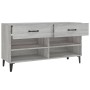 Mueble zapatero madera contrachapada gris Sonoma 102x35x55 cm de vidaXL, Zapateros y organizadores de calzado - Ref: Foro24-8...