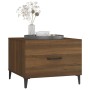 Coffee table with oak brown metal legs 50x50x40 cm by vidaXL, Coffee table - Ref: Foro24-817541, Price: 37,66 €, Discount: %