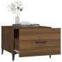 Coffee table with oak brown metal legs 50x50x40 cm by vidaXL, Coffee table - Ref: Foro24-817541, Price: 37,66 €, Discount: %