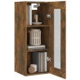 Armario de pared colgante roble ahumado 34,5x34x90 cm de vidaXL, Aparadores - Ref: Foro24-817447, Precio: 51,10 €, Descuento: %