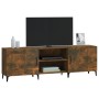 Mueble de TV madera de ingeniería roble ahumado 150x30x50 cm de vidaXL, Muebles TV - Ref: Foro24-817504, Precio: 94,40 €, Des...