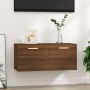 Brown oak engineered wood wall cabinet 80x35x36.5 cm by vidaXL, Shelves and shelves - Ref: Foro24-817605, Price: 41,16 €, Dis...