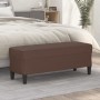 Brown synthetic leather bench 100x35x41 cm by vidaXL, Banks - Ref: Foro24-349417, Price: 53,00 €, Discount: %