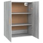 Armario de pared colgante gris Sonoma 69,5x34x90 cm de vidaXL, Aparadores - Ref: Foro24-817382, Precio: 74,43 €, Descuento: %