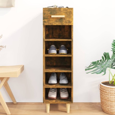 Shoe cabinet made of smoked oak plywood, 30x35x105 cm by vidaXL, Shoe racks and shoe organizers - Ref: Foro24-817561, Price: ...