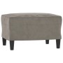 Light gray velvet footstool 60x50x41 cm by vidaXL, Ottomans - Ref: Foro24-349293, Price: 67,48 €, Discount: %