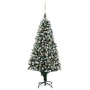 Frosted Christmas tree with lights, balls and pine cones 210 cm by vidaXL, Christmas trees - Ref: Foro24-3077618, Price: 157,...