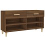 Mueble zapatero madera contrachapada marrón roble 102x35x55 cm de vidaXL, Zapateros y organizadores de calzado - Ref: Foro24-...