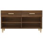 Mueble zapatero madera contrachapada marrón roble 102x35x55 cm de vidaXL, Zapateros y organizadores de calzado - Ref: Foro24-...