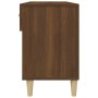 Mueble zapatero madera contrachapada marrón roble 102x35x55 cm de vidaXL, Zapateros y organizadores de calzado - Ref: Foro24-...