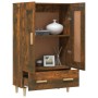 Aparador de madera contrachapada roble ahumado 70x31x115 cm de vidaXL, Aparadores - Ref: Foro24-817483, Precio: 75,01 €, Desc...