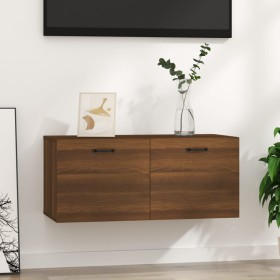 Brown oak plywood wall cabinet 80x35x36.5cm by vidaXL, Shelves and shelves - Ref: Foro24-817608, Price: 40,62 €, Discount: %